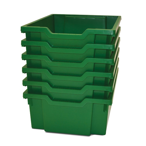 Gratnells Storage Tote Tray, Grass Green, Polypropylene, 6 PK F0210P6 - main